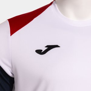 JOMA DANUBIO SHORT SLEEVE T-SHIRT WHITE RED