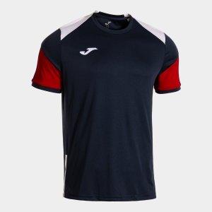 JOMA DANUBIO SHORT SLEEVE T-SHIRT DARK NAVY WHITE