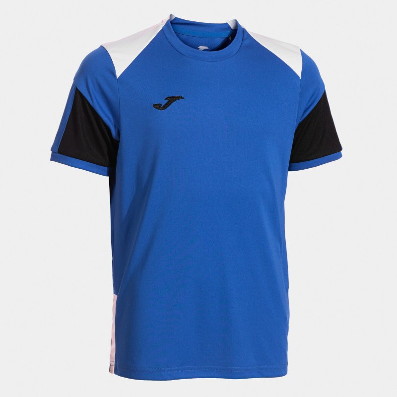 JOMA DANUBIO SHORT SLEEVE T-SHIRT ROYAL BLUE BLACK
