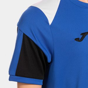 JOMA DANUBIO SHORT SLEEVE T-SHIRT ROYAL BLUE BLACK
