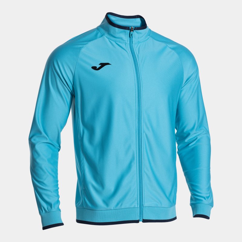 JOMA COMBI PREMIUM FULL ZIP SWEATSHIRT FLUOR TURQUOISE DARK NAVY