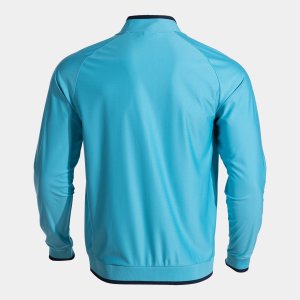 JOMA COMBI PREMIUM FULL ZIP SWEATSHIRT FLUOR TURQUOISE DARK NAVY