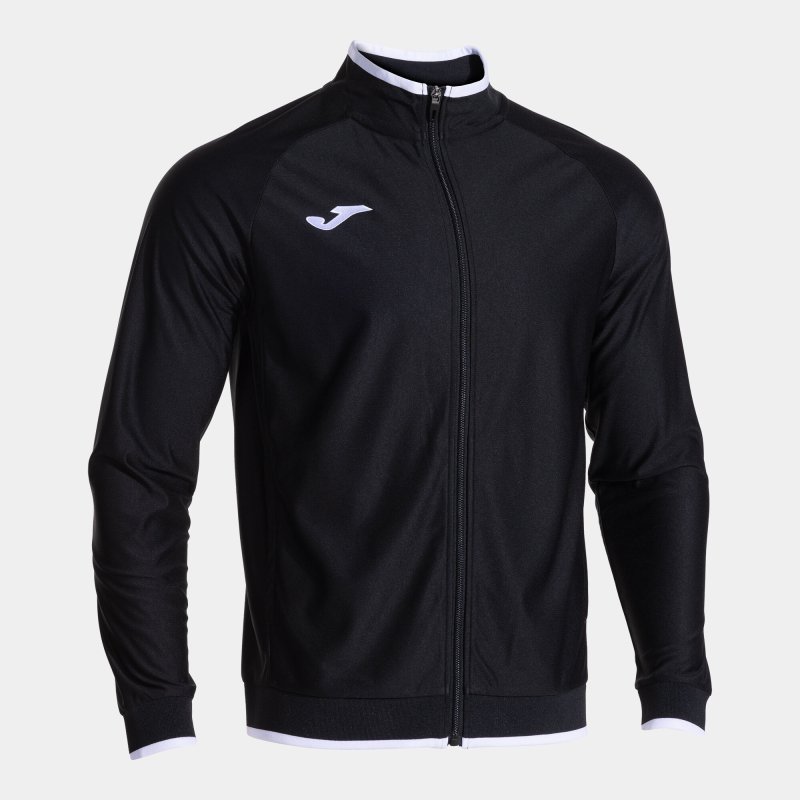 JOMA COMBI PREMIUM FULL ZIP SWEATSHIRT BLACK WHITE