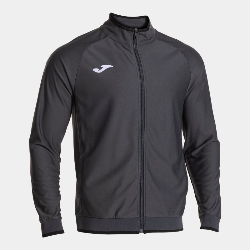 JOMA COMBI PREMIUM FULL ZIP SWEATSHIRT DARK GRAY BLACK