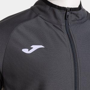 JOMA COMBI PREMIUM FULL ZIP SWEATSHIRT DARK GRAY BLACK