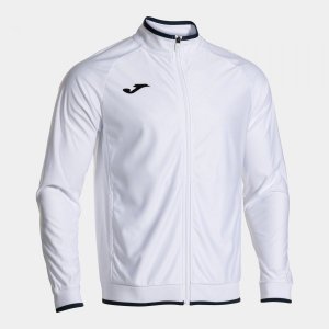 JOMA COMBI PREMIUM FULL ZIP SWEATSHIRT WHITE DARK NAVY