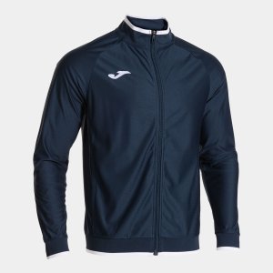 JOMA COMBI PREMIUM FULL ZIP SWEATSHIRT DARK NAVY WHITE