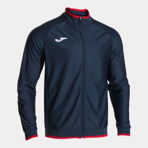 JOMA COMBI PREMIUM FULL ZIP SWEATSHIRT DARK NAVY RED