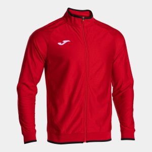 JOMA COMBI PREMIUM FULL ZIP SWEATSHIRT RED BLACK