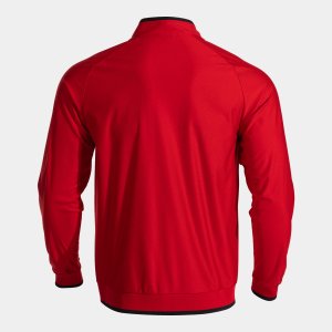 JOMA COMBI PREMIUM FULL ZIP SWEATSHIRT RED BLACK
