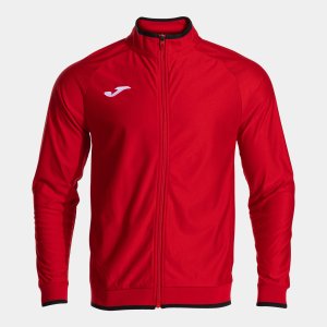 JOMA COMBI PREMIUM FULL ZIP SWEATSHIRT RED BLACK
