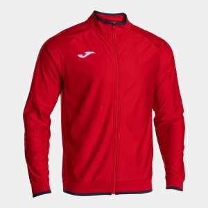 JOMA COMBI PREMIUM FULL ZIP SWEATSHIRT RED DARK NAVY