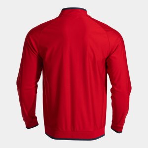 JOMA COMBI PREMIUM FULL ZIP SWEATSHIRT RED DARK NAVY