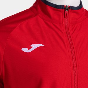 JOMA COMBI PREMIUM FULL ZIP SWEATSHIRT RED DARK NAVY