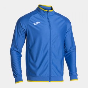 JOMA COMBI PREMIUM FULL ZIP SWEATSHIRT ROYAL BLUE YELLOW