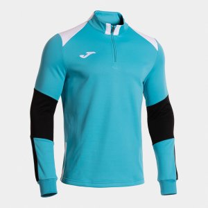 JOMA DANUBIO SWEATSHIRT FLUOR TURQUOISE BLACK