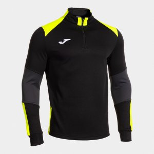 JOMA DANUBIO SWEATSHIRT BLACK FLUOR YELLOW