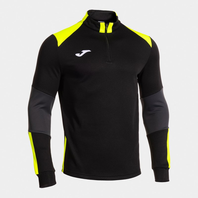 JOMA DANUBIO SWEATSHIRT BLACK FLUOR YELLOW