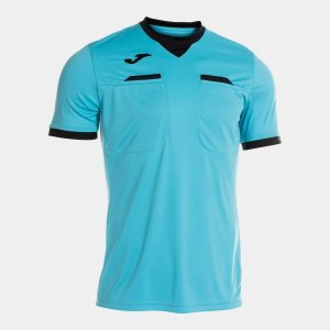 JOMA REFEREE SHORT SLEEVE T-SHIRT FLUOR TURQUOISE BLACK