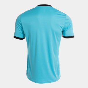 JOMA REFEREE SHORT SLEEVE T-SHIRT FLUOR TURQUOISE BLACK