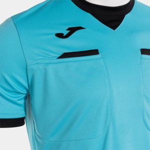 JOMA REFEREE SHORT SLEEVE T-SHIRT FLUOR TURQUOISE BLACK