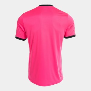 JOMA REFEREE SHORT SLEEVE T-SHIRT FLUOR PINK BLACK