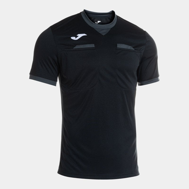 JOMA REFEREE SHORT SLEEVE T-SHIRT BLACK DARK GRAY