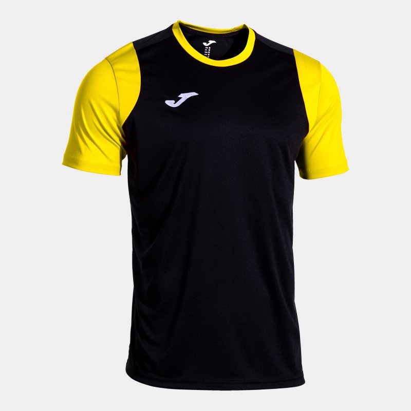 JOMA CANCHA SHORT SLEEVE T-SHIRT BLACK YELLOW