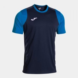 JOMA CANCHA SHORT SLEEVE T-SHIRT DARK NAVY ROYAL BLUE