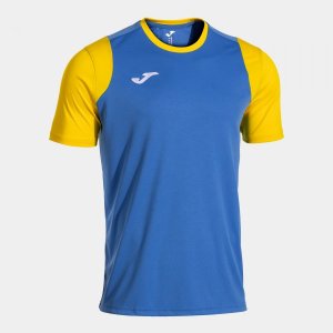 JOMA CANCHA SHORT SLEEVE T-SHIRT ROYAL BLUE YELLOW