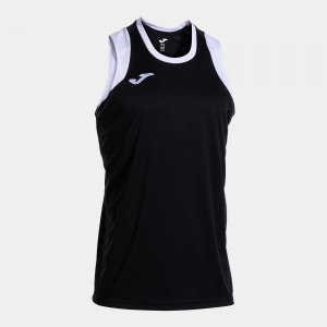 JOMA CANCHA SLEEVELESS SHIRT BLACK WHITE