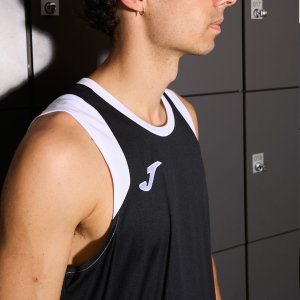 JOMA CANCHA SLEEVELESS SHIRT BLACK WHITE