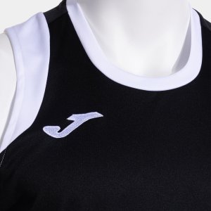 JOMA CANCHA SLEEVELESS SHIRT BLACK WHITE