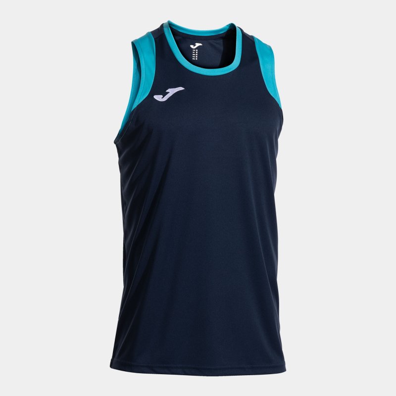 JOMA CANCHA SLEEVELESS SHIRT DARK NAVY FLUOR TURQUOISE