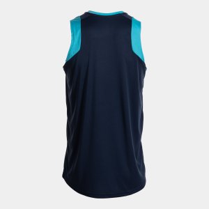JOMA CANCHA SLEEVELESS SHIRT DARK NAVY FLUOR TURQUOISE