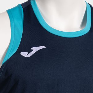 JOMA CANCHA SLEEVELESS SHIRT DARK NAVY FLUOR TURQUOISE