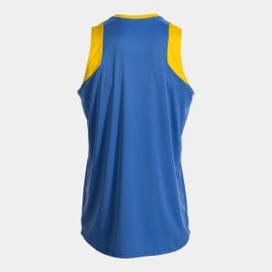 JOMA CANCHA SLEEVELESS SHIRT ROYAL BLUE YELLOW