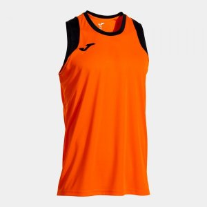 JOMA CANCHA SLEEVELESS SHIRT ORANGE BLACK