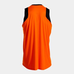 JOMA CANCHA SLEEVELESS SHIRT ORANGE BLACK