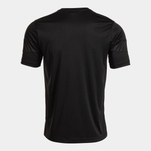 JOMA CHAMPIONSHIP VIII SHORT SLEEVE T-SHIRT BLACK YELLOW