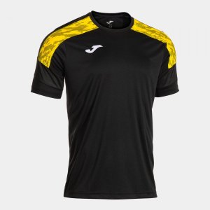 JOMA CHAMPIONSHIP VIII SHORT SLEEVE T-SHIRT BLACK YELLOW