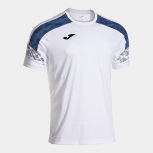 JOMA CHAMPIONSHIP VIII SHORT SLEEVE T-SHIRT WHITE ROYAL BLUE