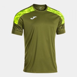 JOMA CHAMPIONSHIP VIII SHORT SLEEVE T-SHIRT GREEN FLUOR YELLOW