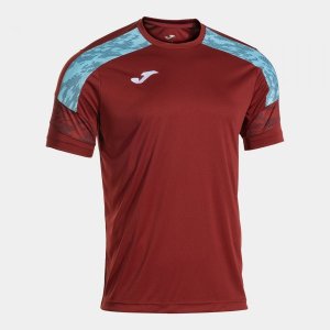JOMA CHAMPIONSHIP VIII SHORT SLEEVE T-SHIRT BURGUNDY SKY BLUE