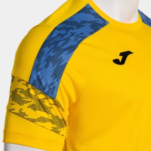 JOMA CHAMPIONSHIP VIII SHORT SLEEVE T-SHIRT YELLOW ROYAL BLUE