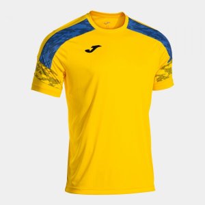 JOMA CHAMPIONSHIP VIII SHORT SLEEVE T-SHIRT YELLOW ROYAL BLUE