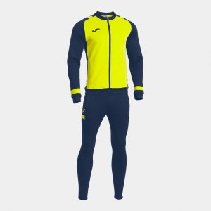 JOMA LIDER TRACKSUIT FLUOR YELLOW DARK NAVY