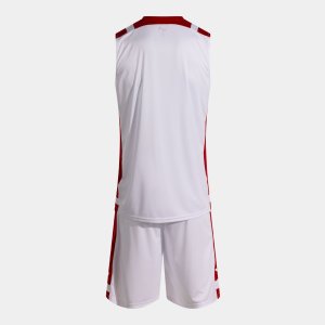 JOMA LIDER BASKET SET WHITE RED