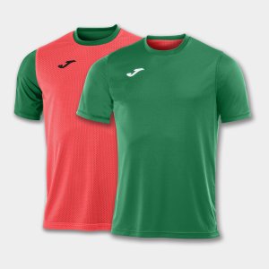 JOMA T-SHIRT COMBI REVERSIBLE GREEN-ORANGE S/S