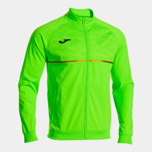 JOMA RECORD III FULL ZIP SWEATSHIRT FLUOR GREEN